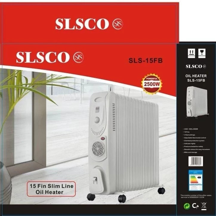 شوفاژ برقی سلسکو 15پره فن دار مدل SLS-15FB
