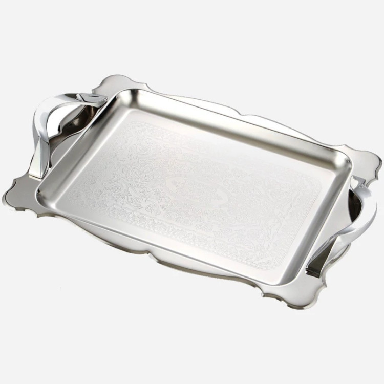 سینی استیل گلدار کوچک نیوهوم کد NH08-1114