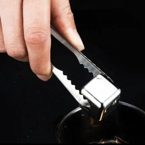 یخ استیل مکعبی 6عددی همراه انبر