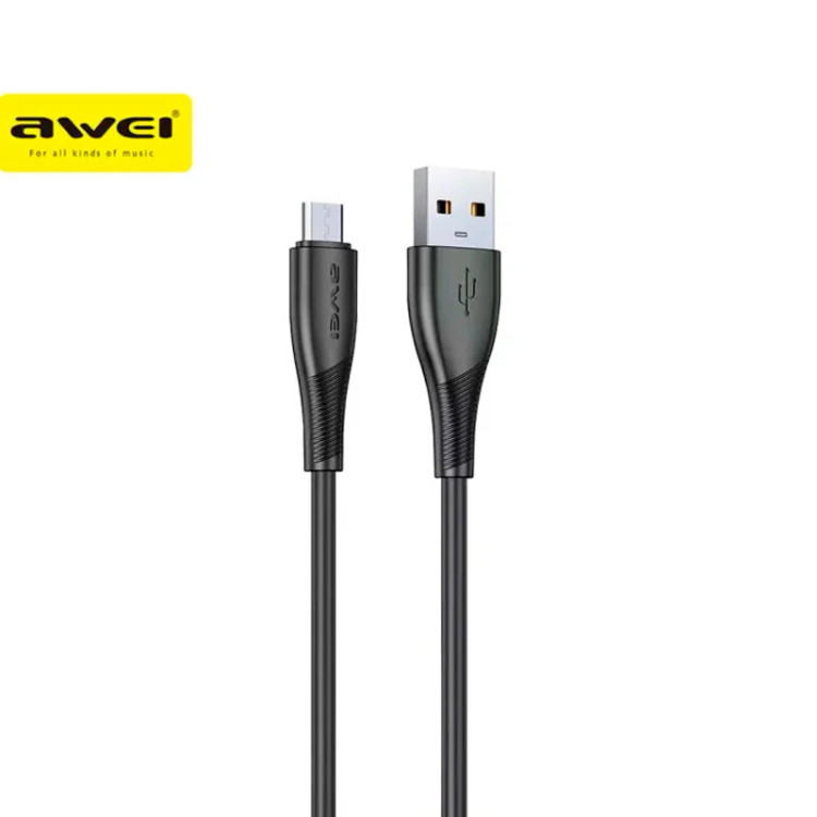 کابل MICRO USB فست شارژ 2.4آمپر AWEI مدل CL-182M طول 1متر