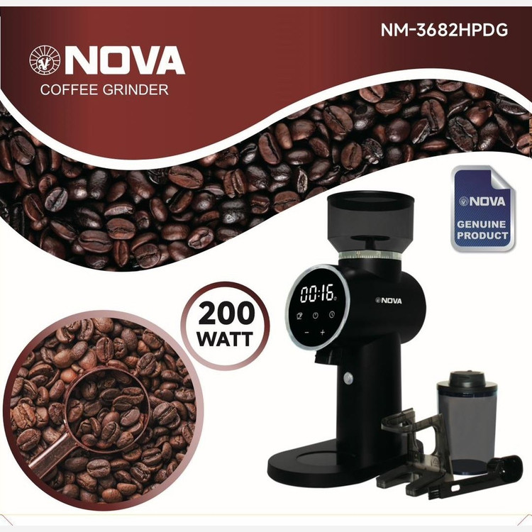 آسیاب قهوه نوا مدل NM-3682HPDG دیجیتال لمسی 200وات